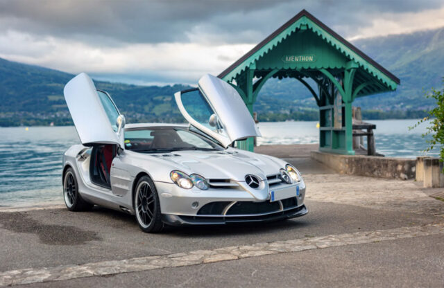 silver mercedes mclaren slr 722