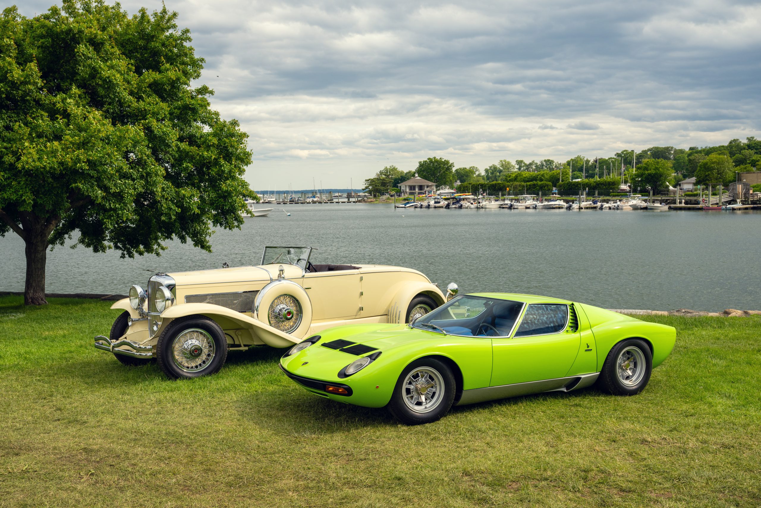 Duesenberg Model J and Lamborghini Miura SV win Greenwich Concours